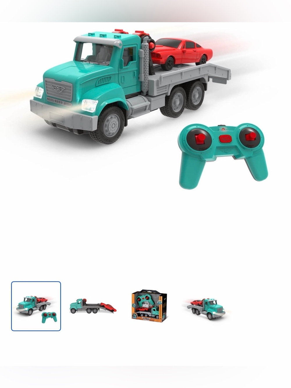 DRIVEN by Battat R/C Tow Truck with Toy Car Remote Control
